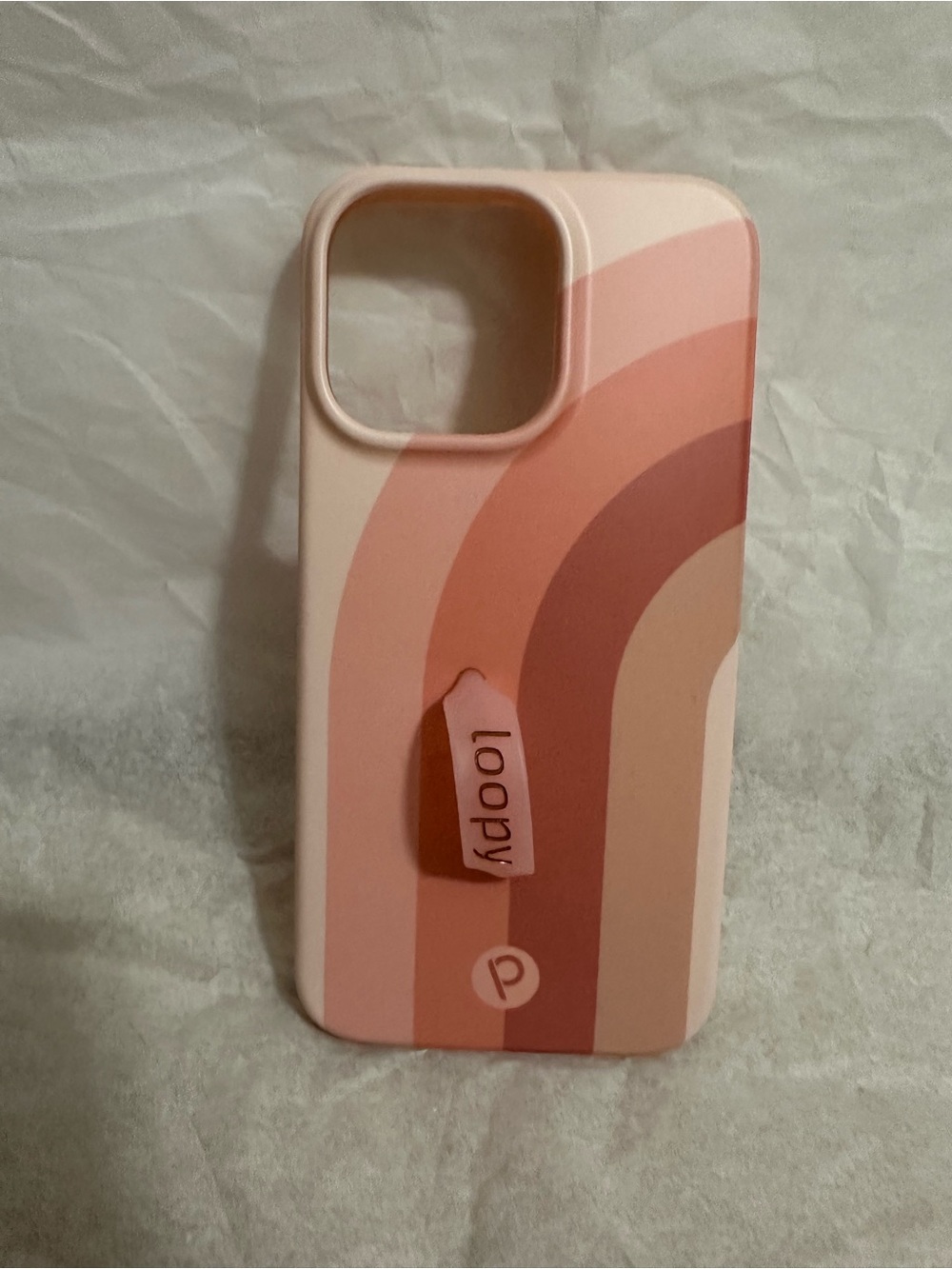 Loopy Case “Terracotta Dreams” Pink Peach Ombre Phone Case with Loop Grip